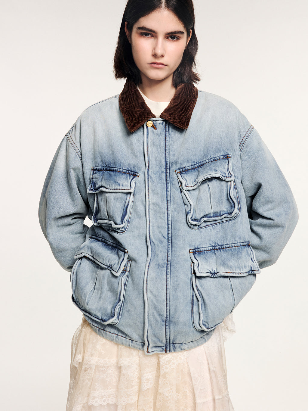 Aluminum wire denim fishing jacket