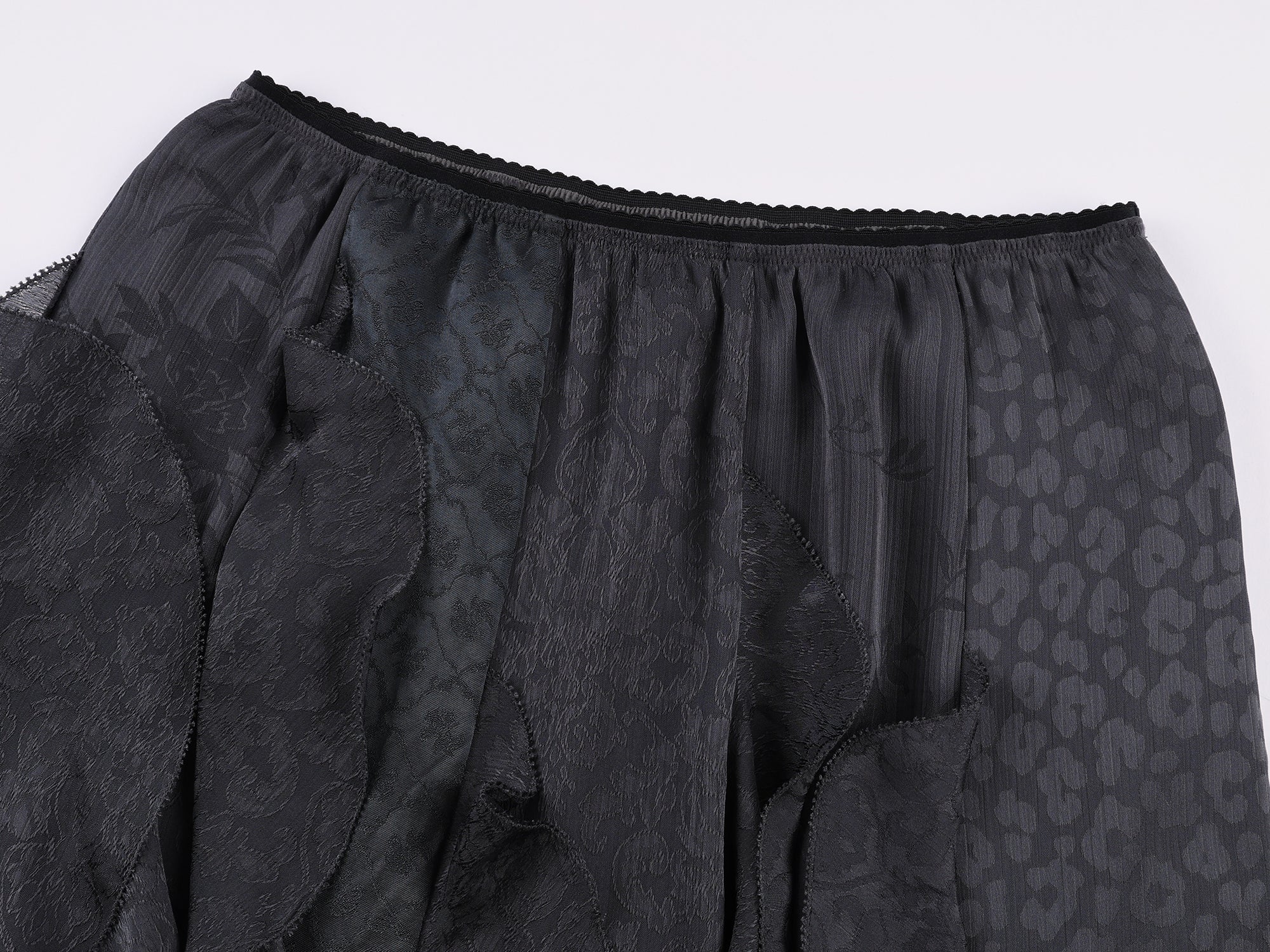Ruffle jacquard skirt