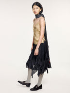 Ruffle jacquard skirt