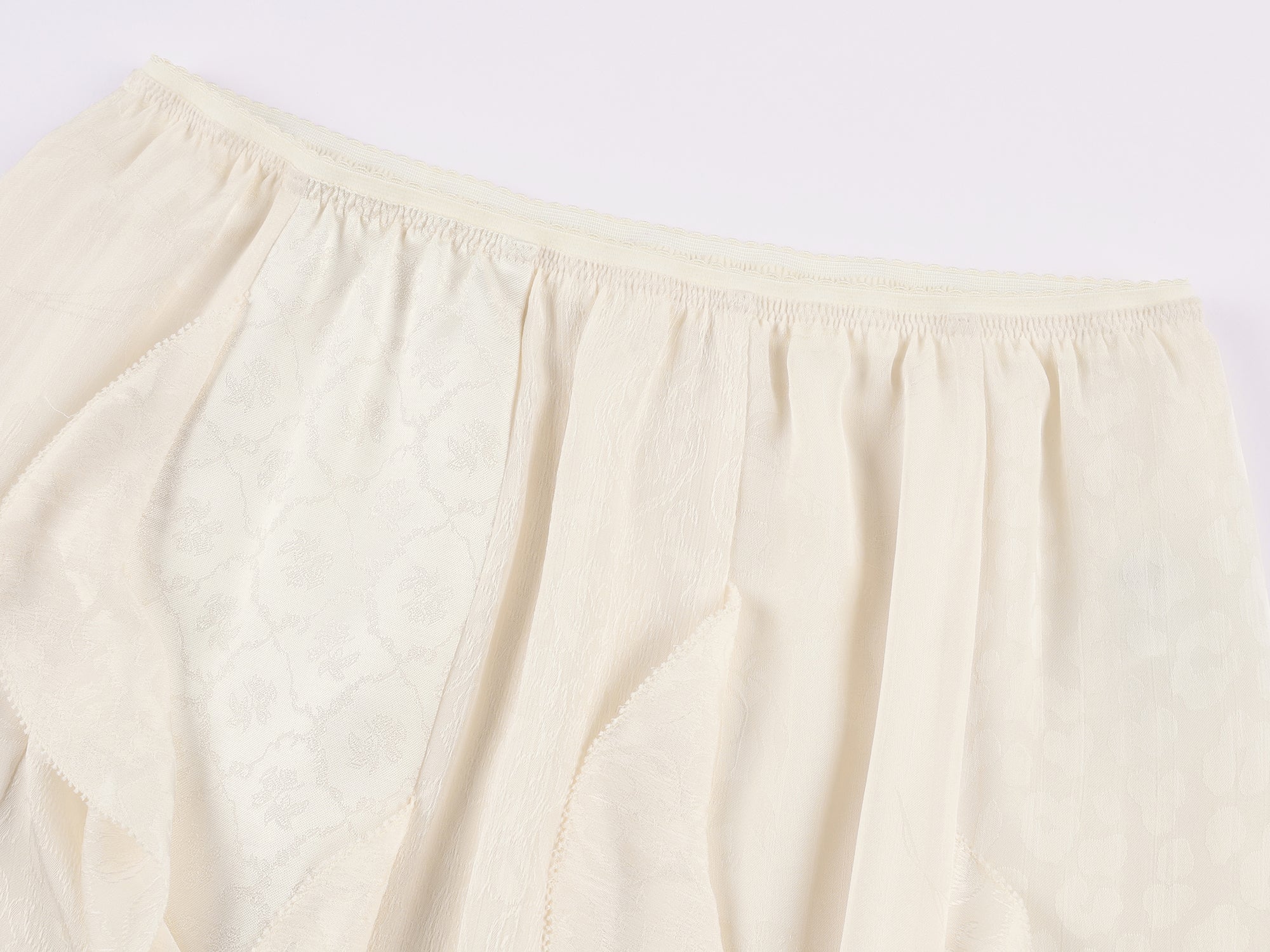 Ruffle jacquard skirt