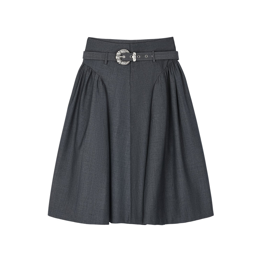 Fine wool puff skirt