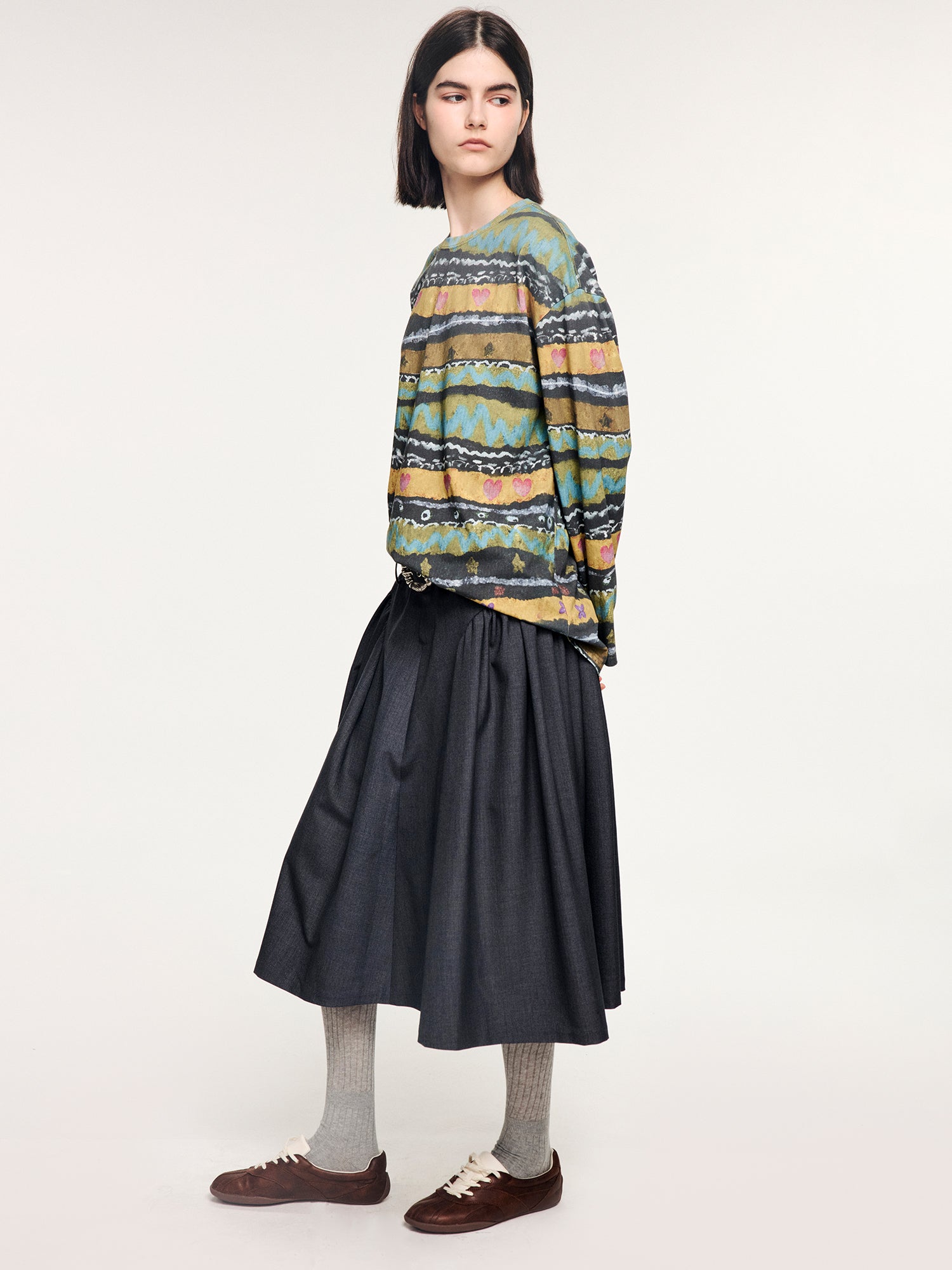 Fine wool puff skirt