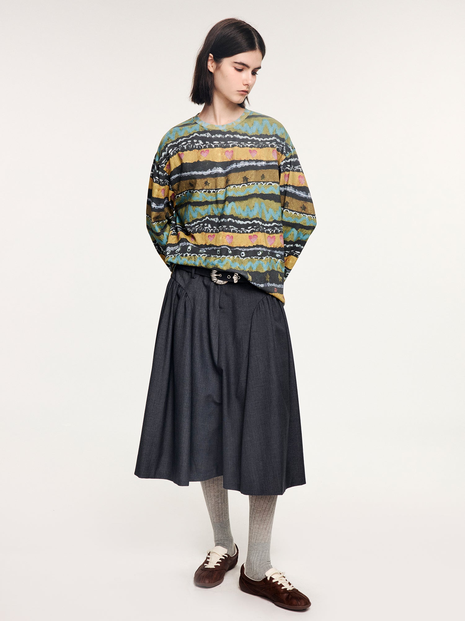 Fine wool puff skirt