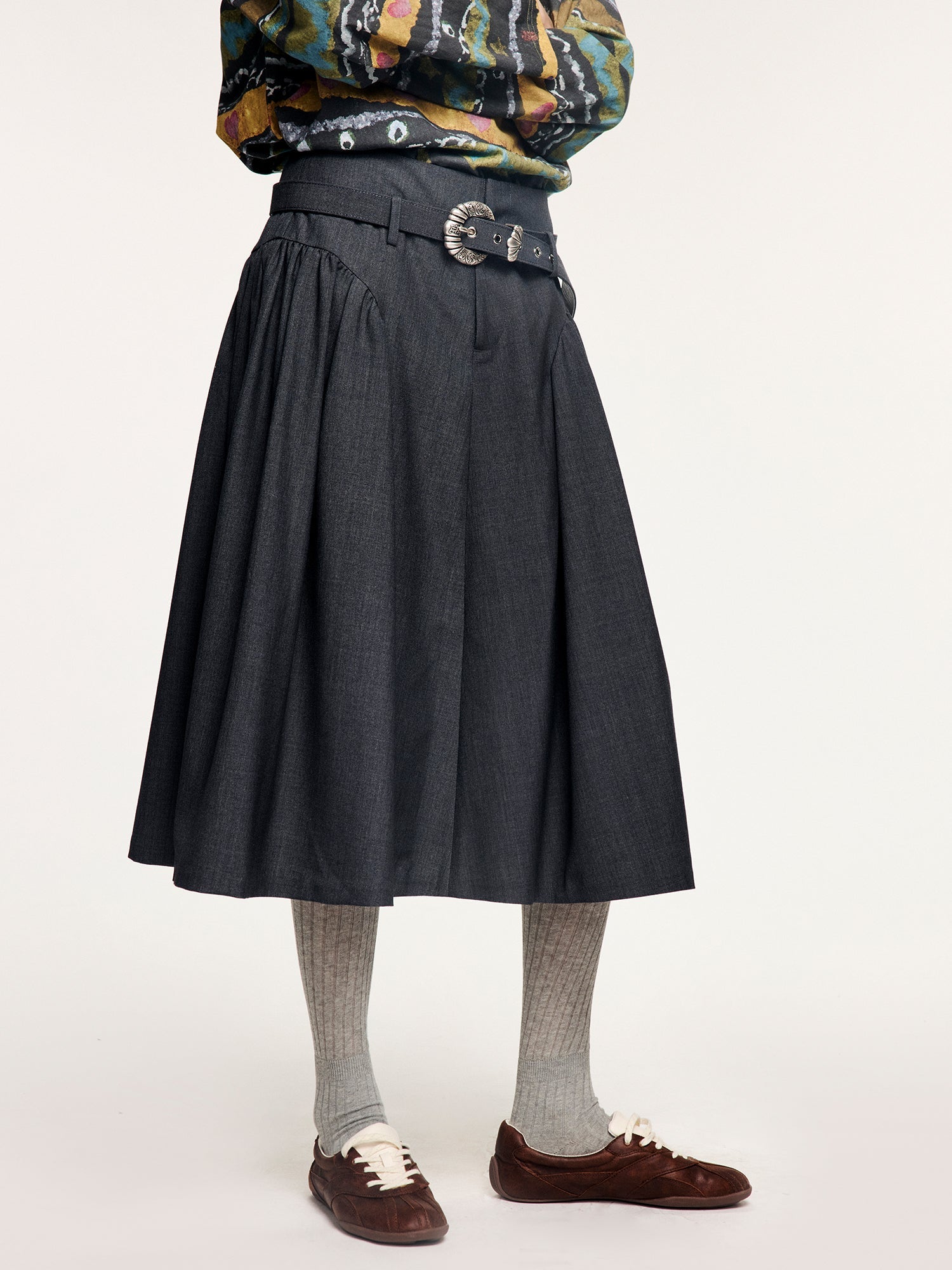 Fine wool puff skirt