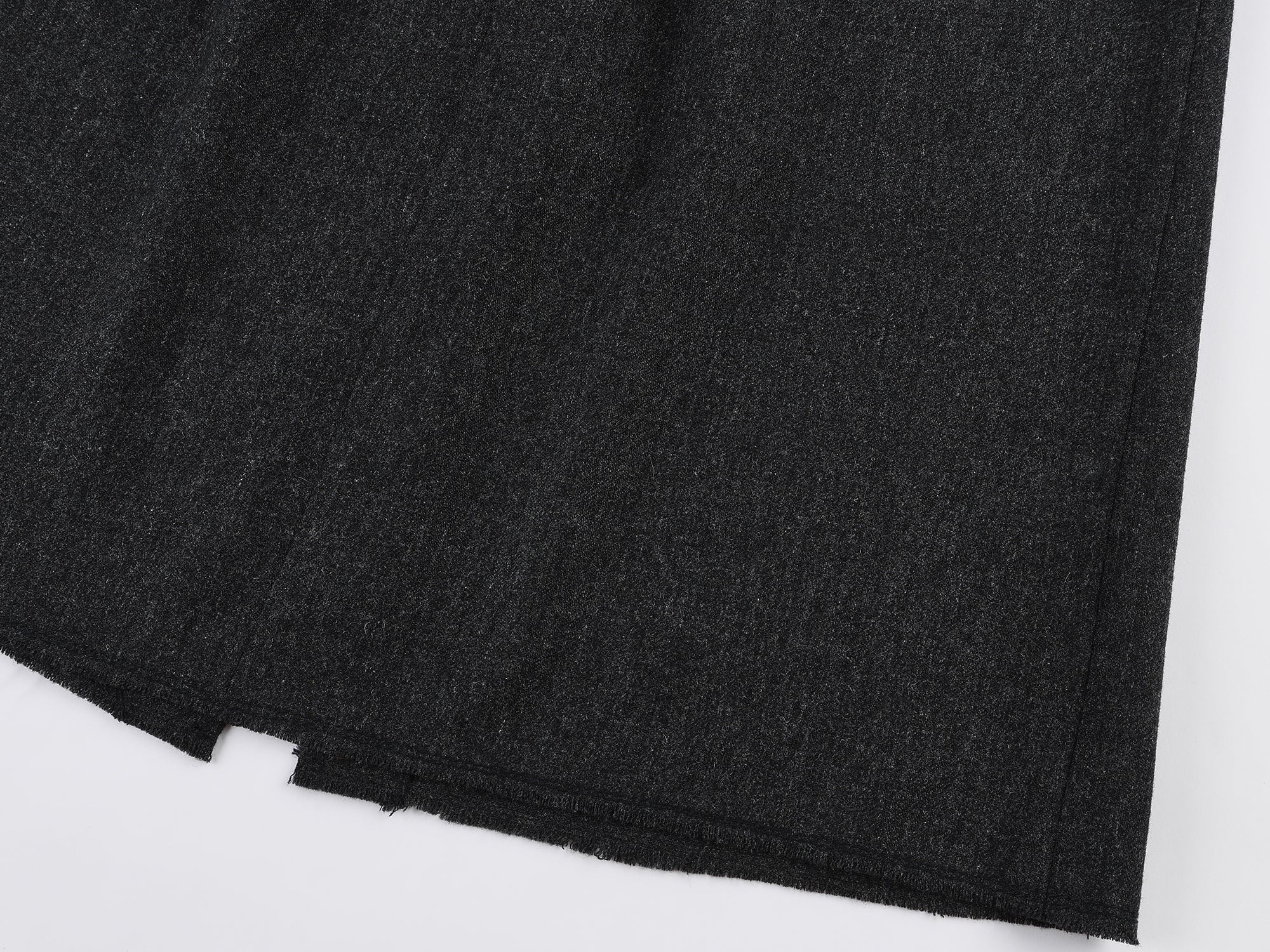 Fine wool ruched skirt