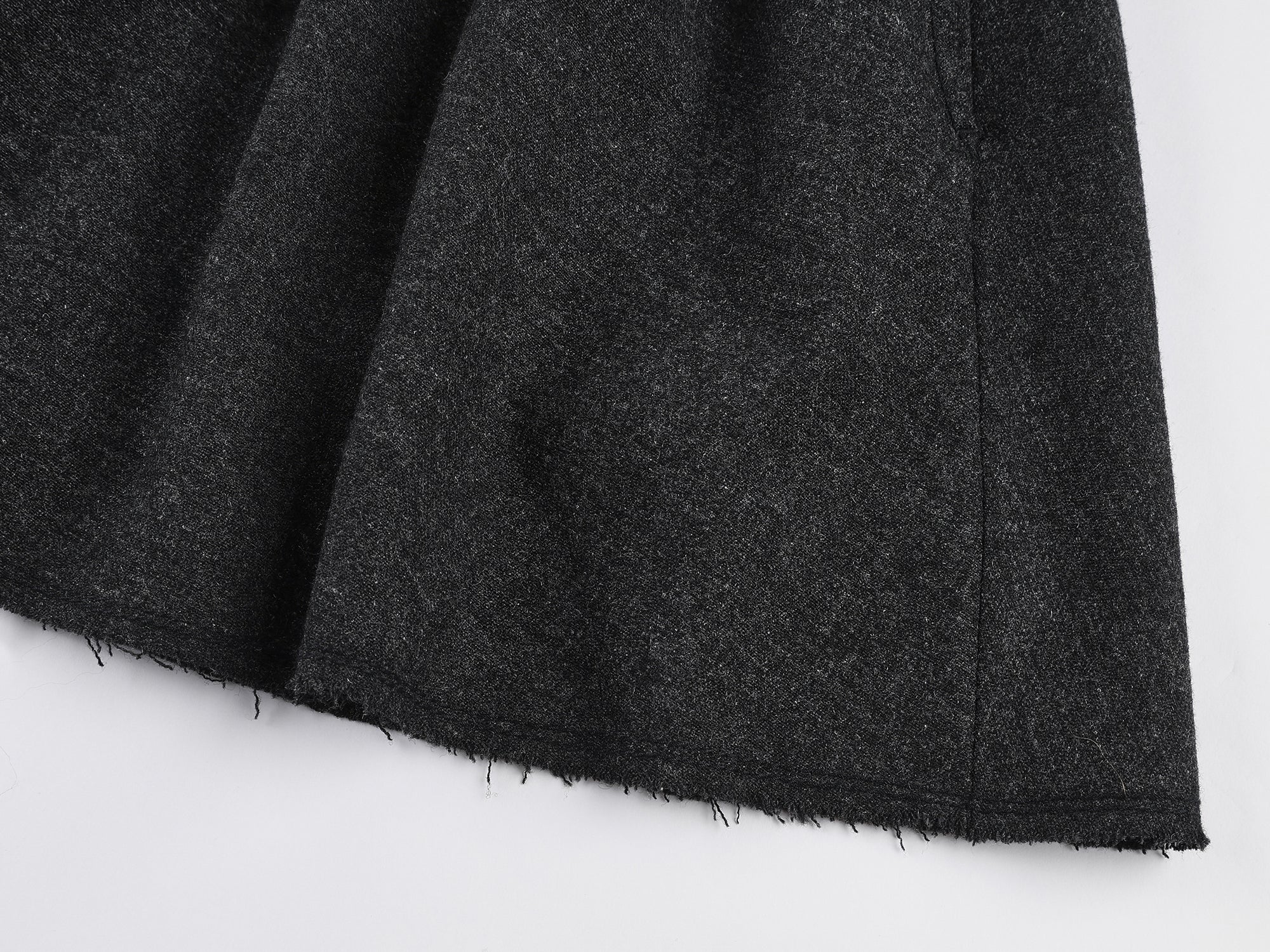 Fine wool ruched short skirt