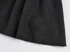 Fine wool ruched short skirt