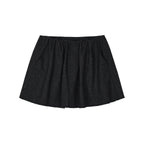 Fine wool ruched short skirt