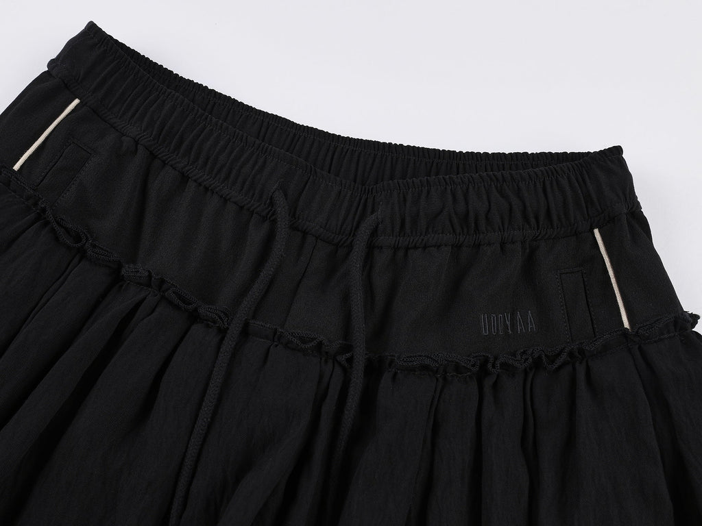 Paneled short skirt