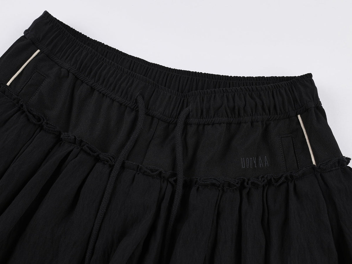 Paneled short skirt