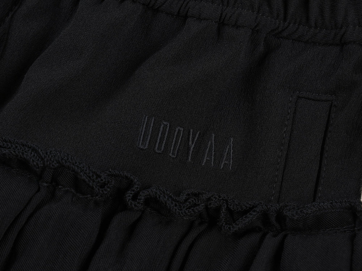 Paneled short skirt