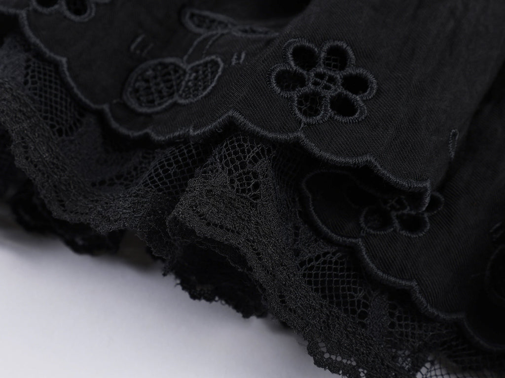 Paneled short skirt