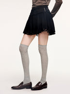 Paneled short skirt