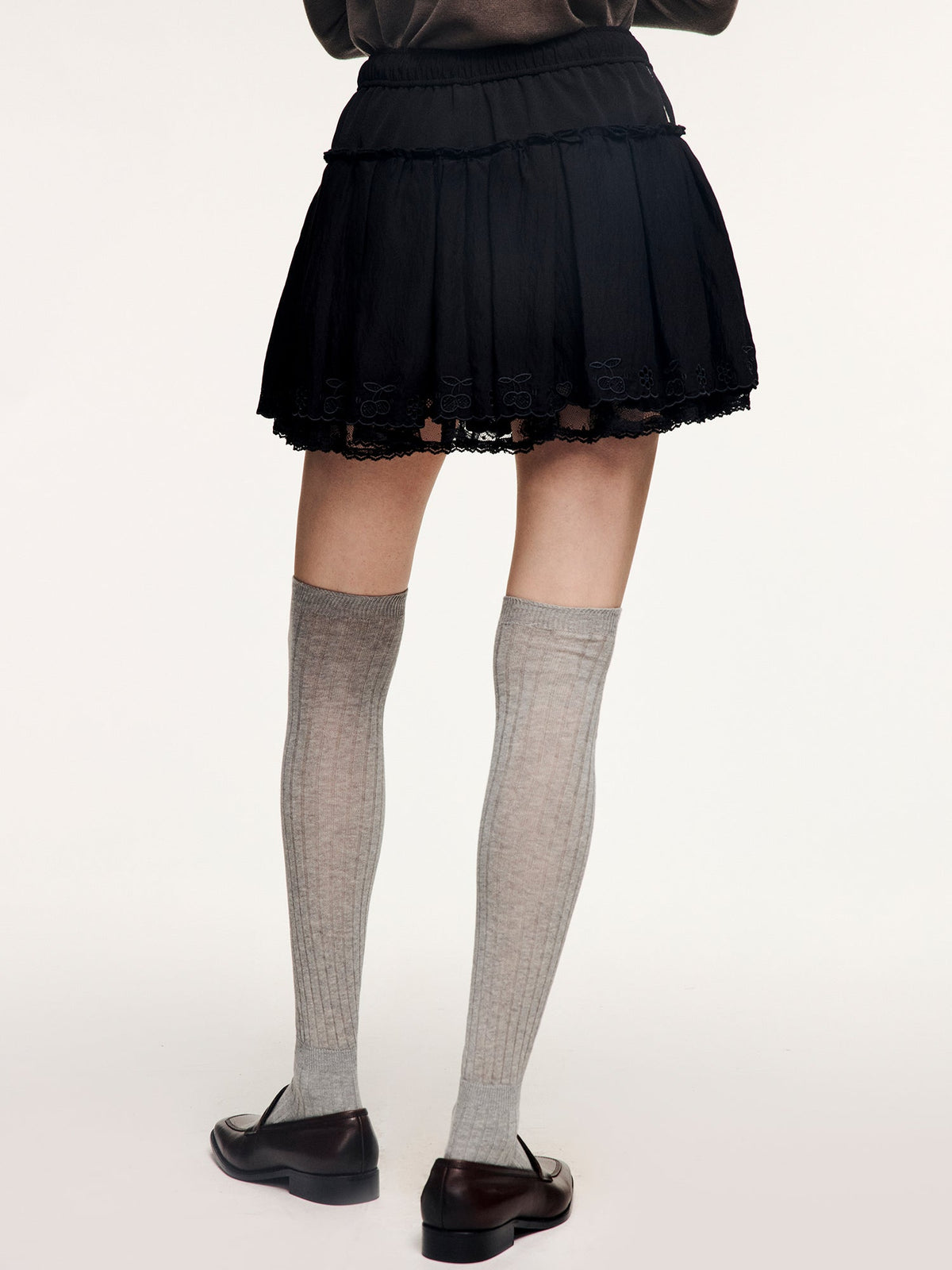 Paneled short skirt