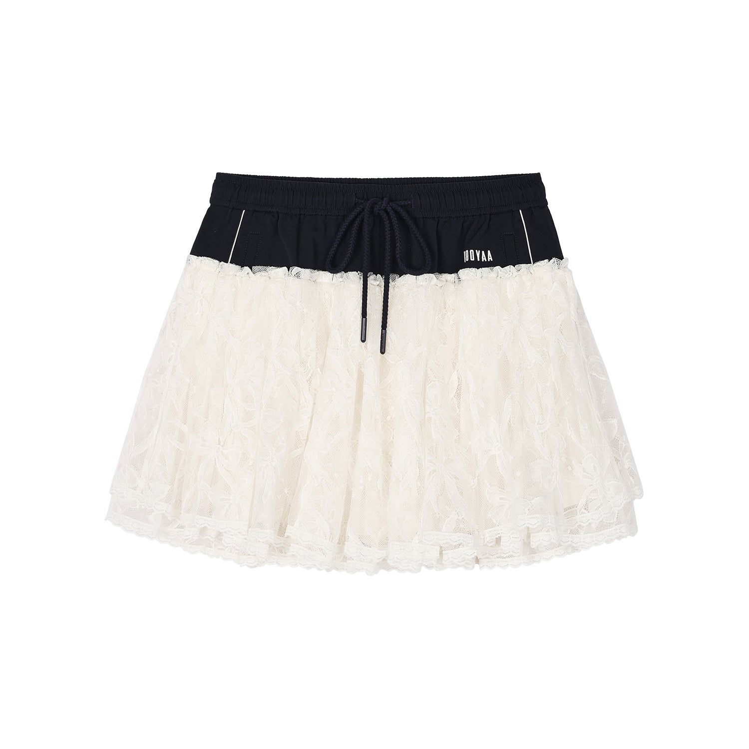 Paneled short skirt