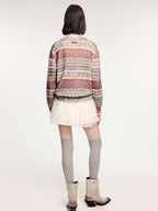 Paneled short skirt