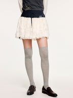 Paneled short skirt
