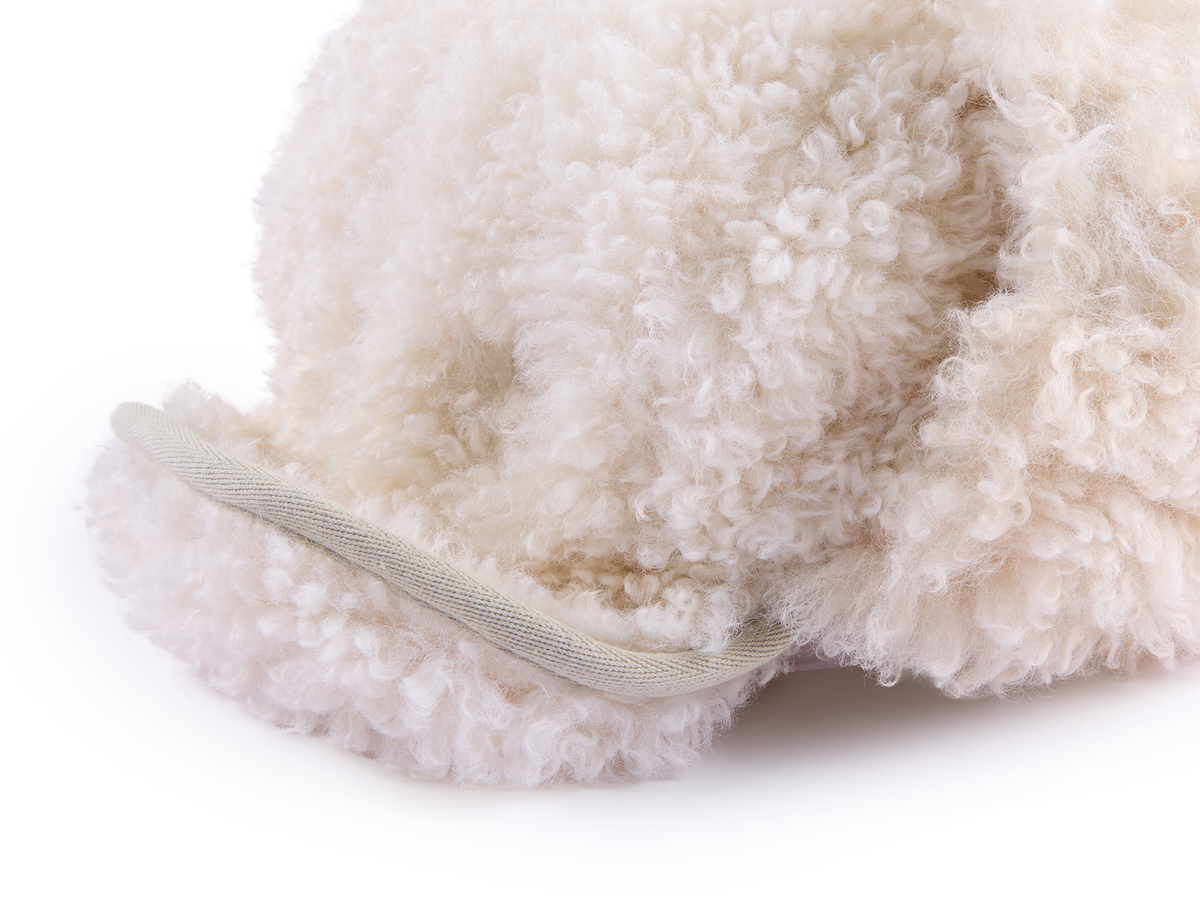 Faux fur panelled Lei Feng-style hat