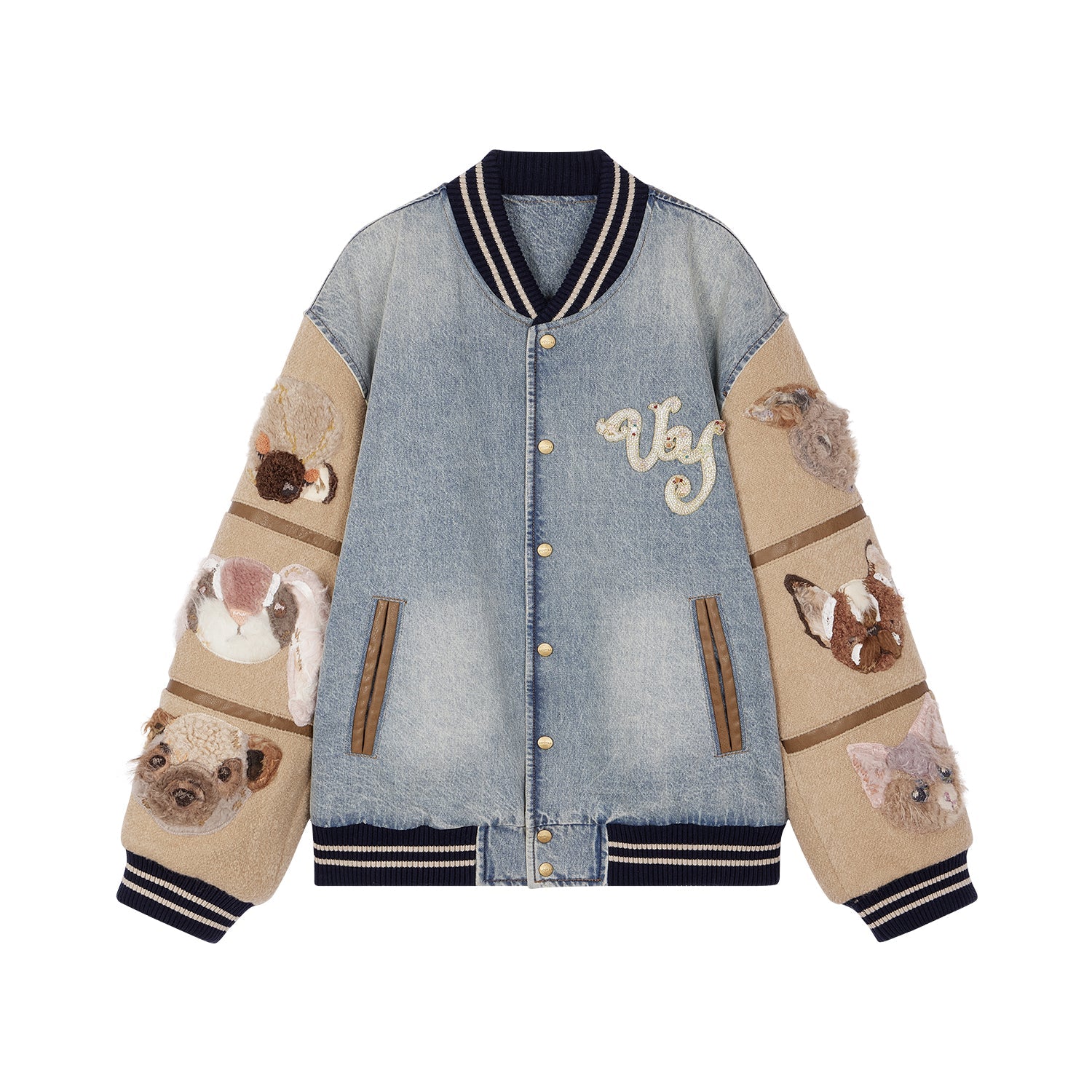 3D elf retro baseball cotton jacket
