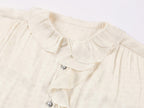 Ruffled jacquard shirt