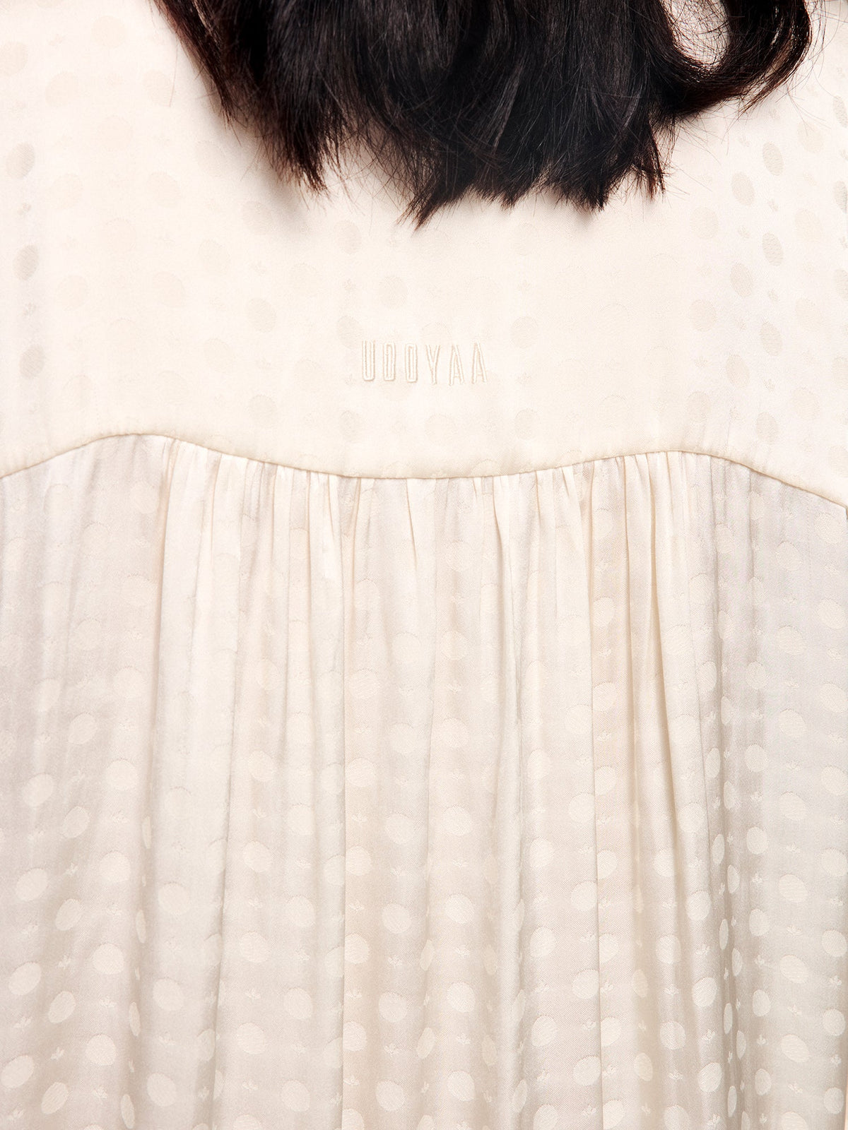 Ruffled jacquard shirt