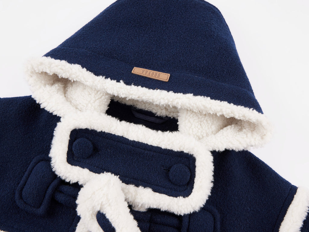 Faux fur fisherman coat