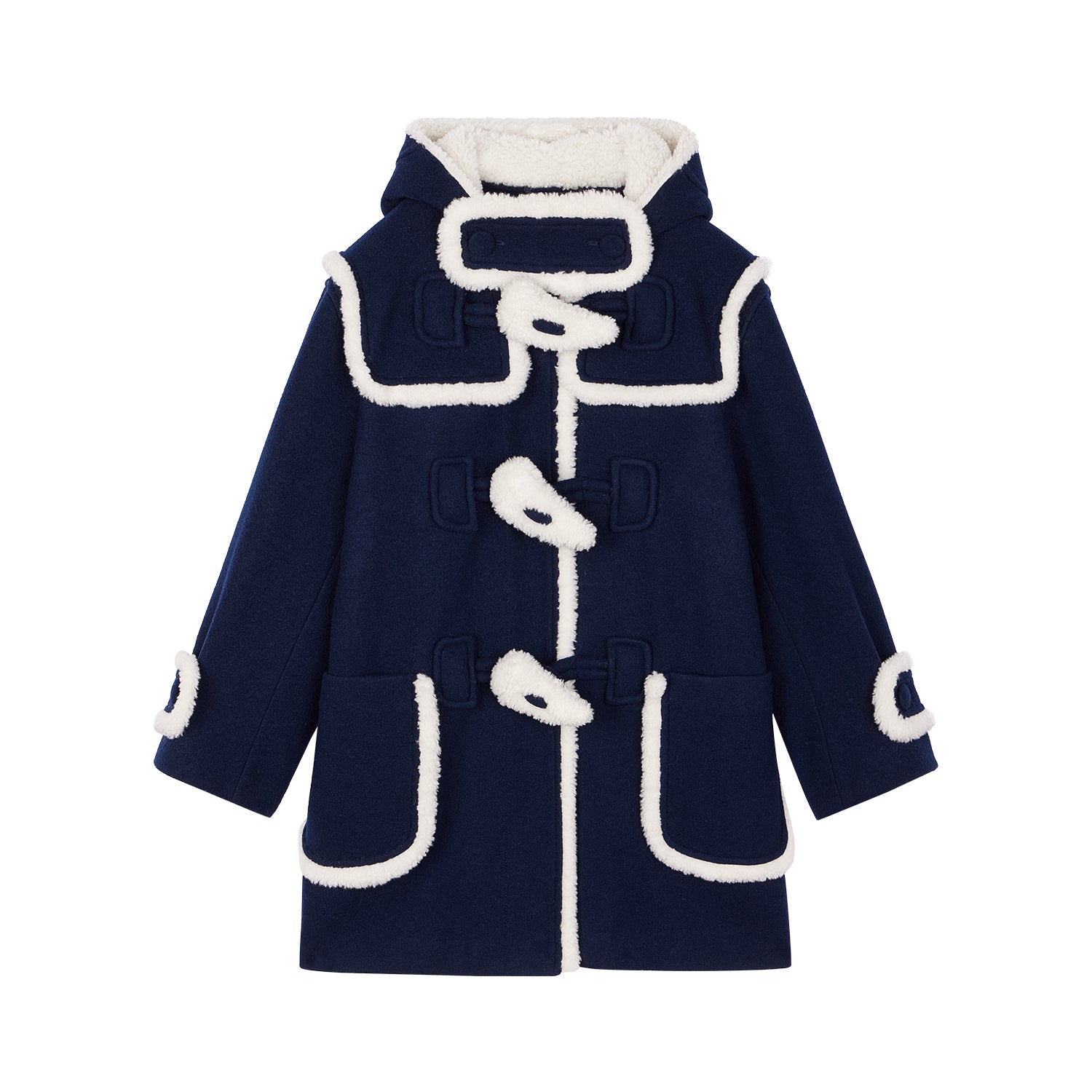 Faux fur fisherman coat