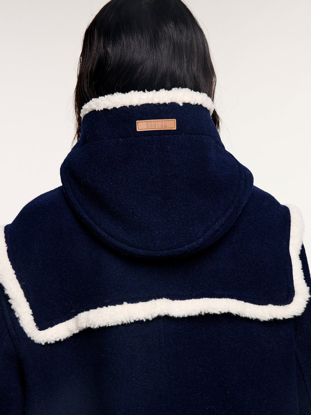 Faux fur fisherman coat