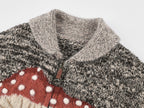 Deer elf cardigan with sleigh collar