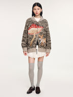 Deer elf cardigan with sleigh collar