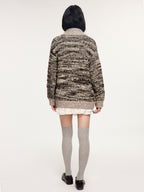 Deer elf cardigan with sleigh collar