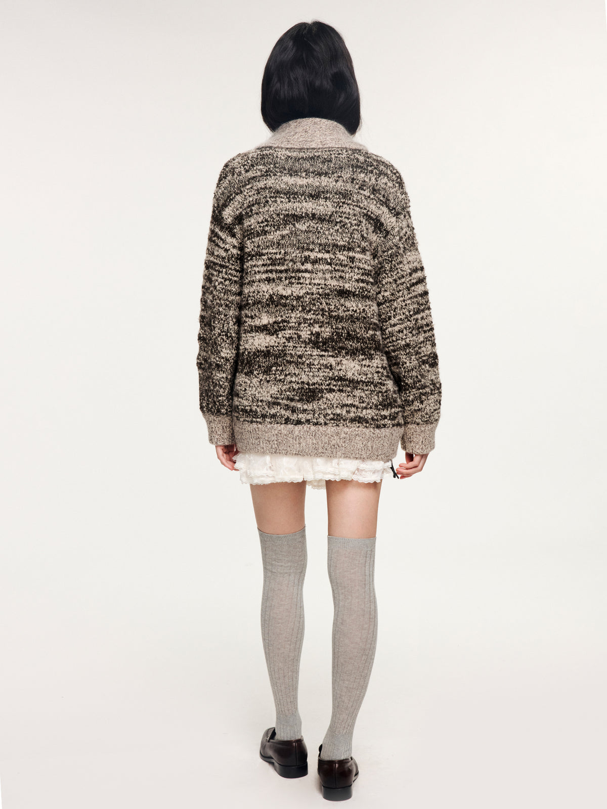 Deer elf cardigan with sleigh collar