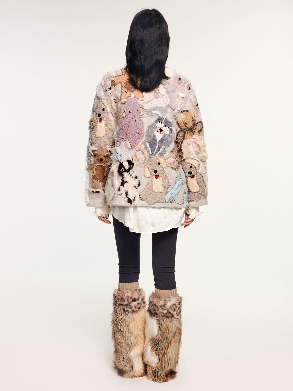 Hand-crocheted & embroidered fantasy elf cardigan