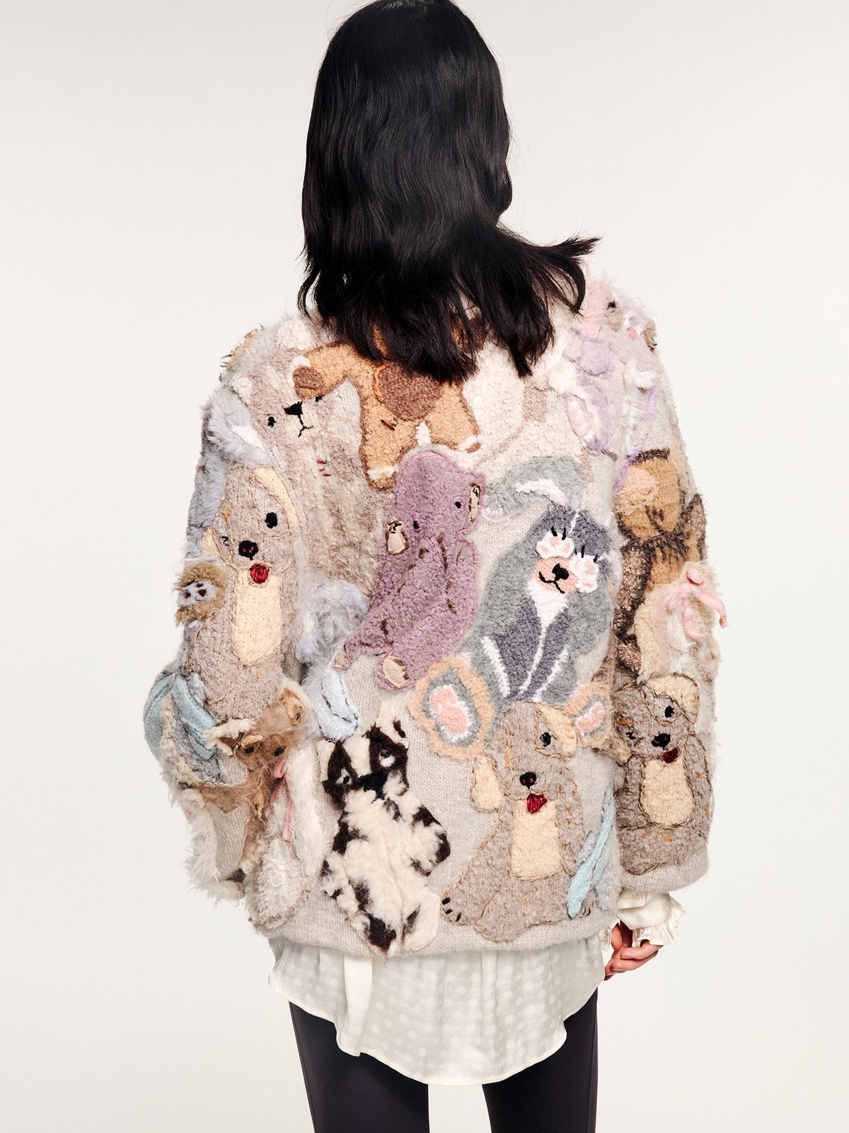 Hand-crocheted & embroidered fantasy elf cardigan