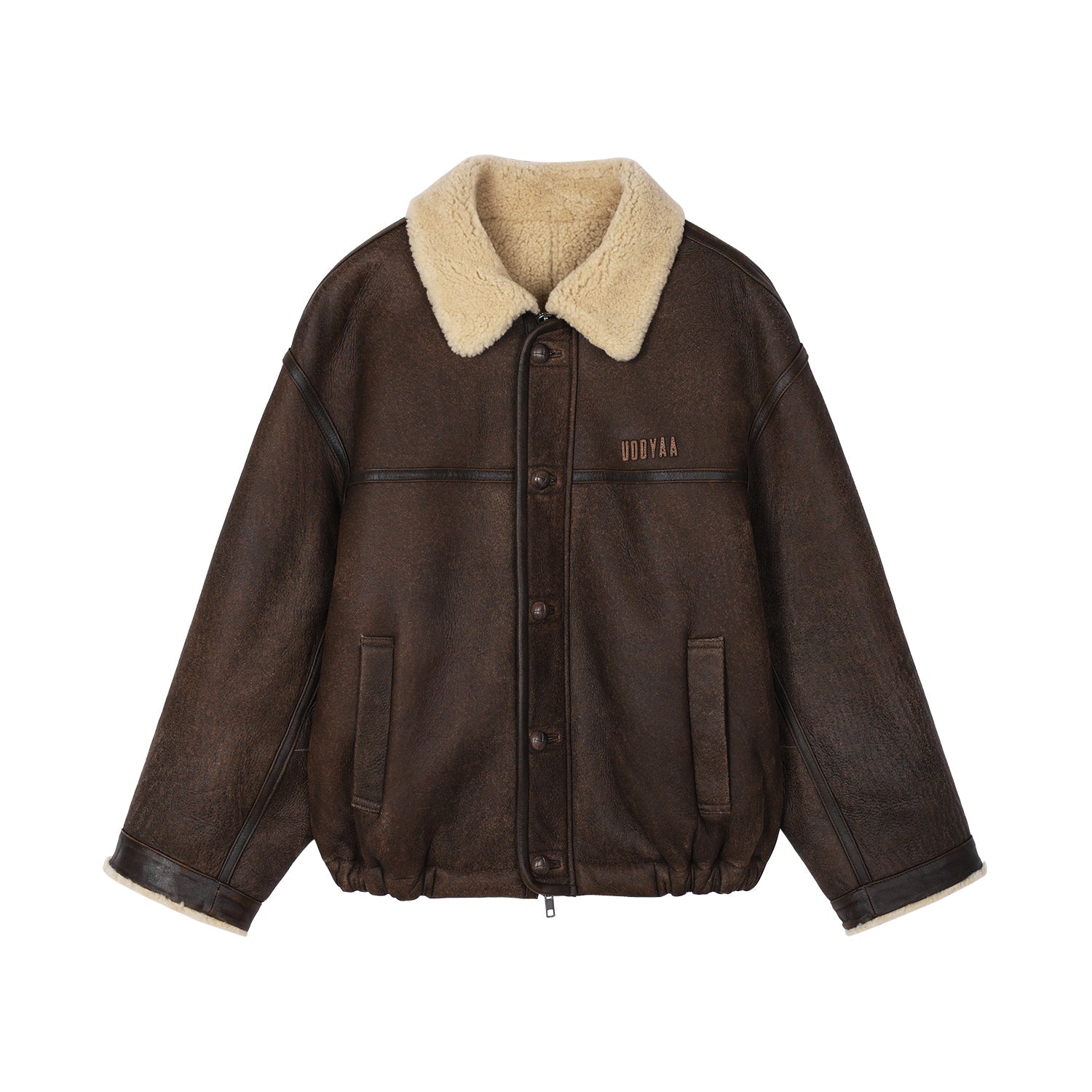 Vintage leather biker jacket