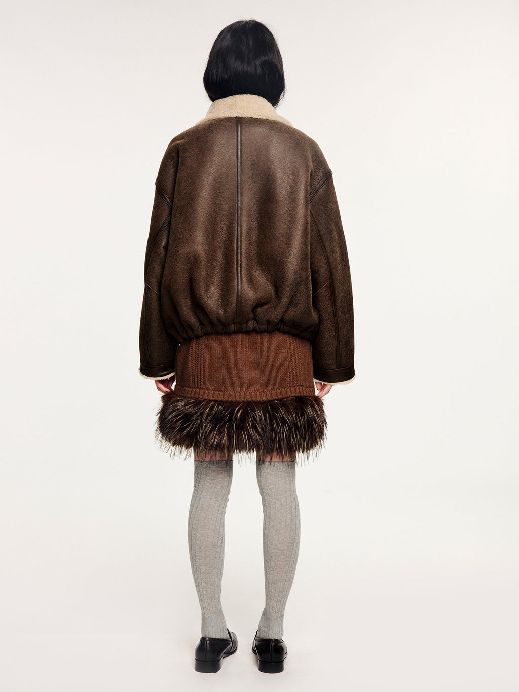 Vintage leather biker jacket