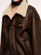 Vintage leather biker jacket