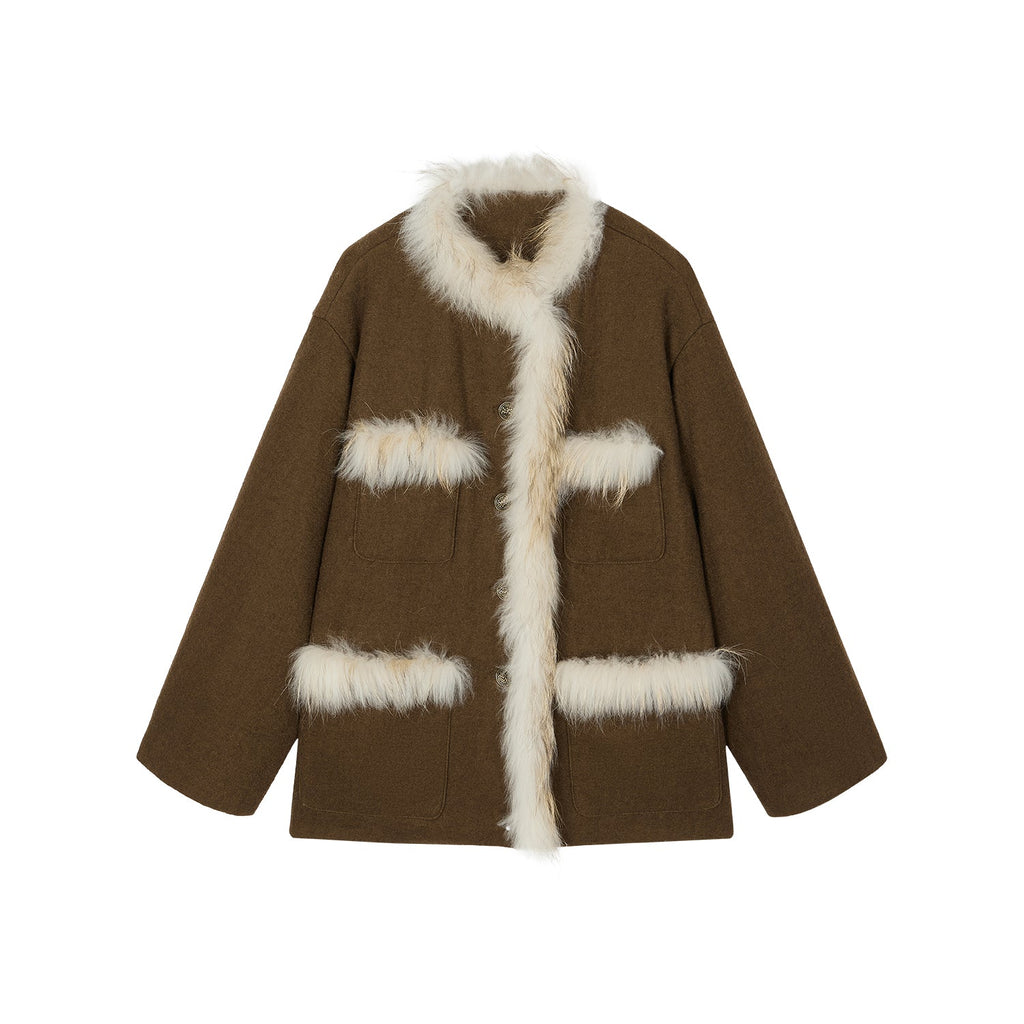 Vintage bouclé tweed jacket in Chanel style