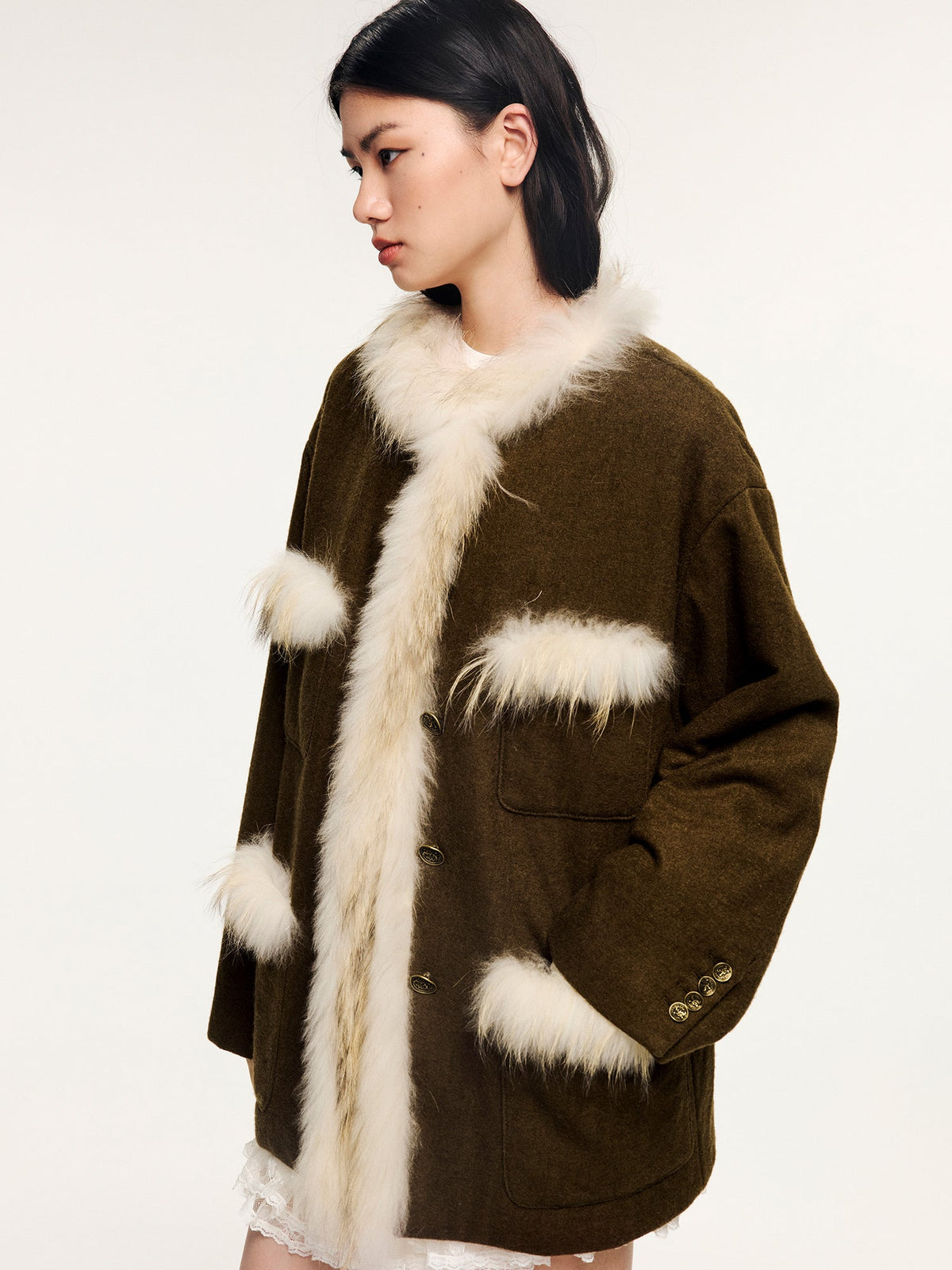 Vintage bouclé tweed jacket in Chanel style
