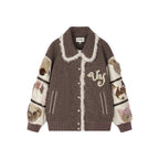 3D elf retro baseball cotton jacket