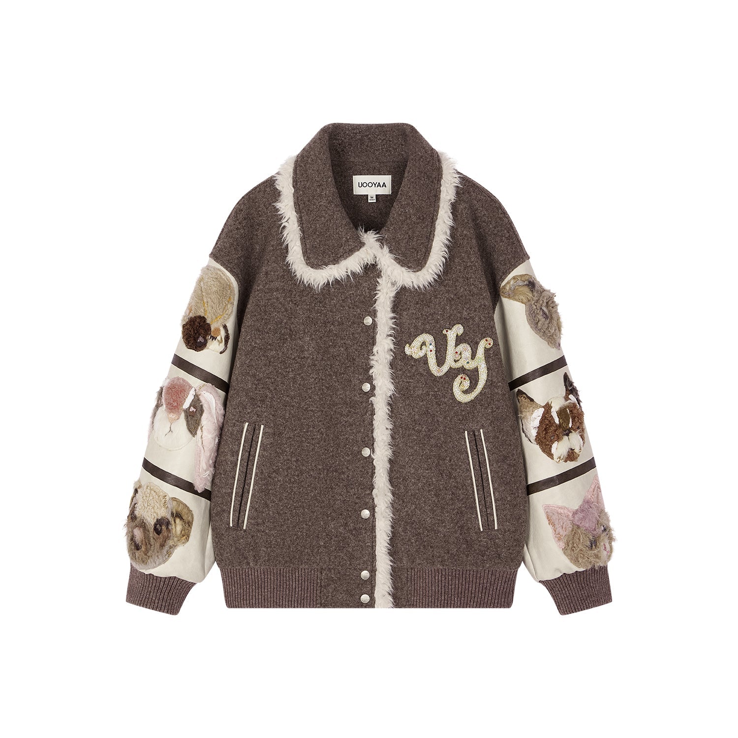 3D elf retro baseball cotton jacket