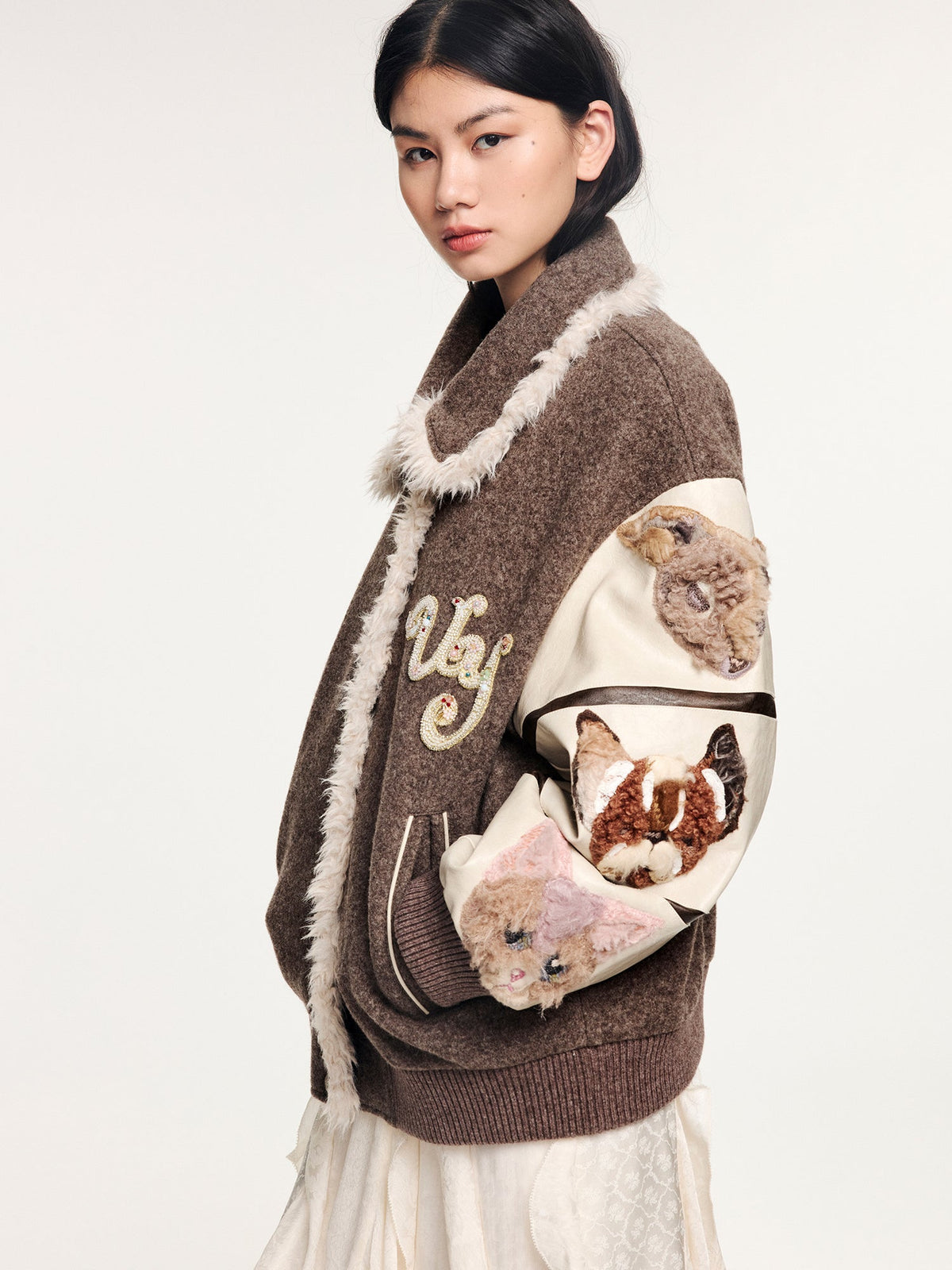 3D elf retro baseball cotton jacket