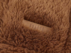Plush hooded puffer jacket