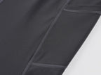 Yoga pants with faux fur sock-like cuffs
