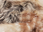 Yoga pants with faux fur sock-like cuffs