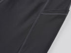 Yoga pants with faux fur sock-like cuffs