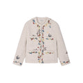Magical garden floral embroidered tweed-style jacket