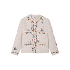 Magical garden floral embroidered tweed-style jacket