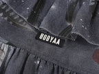 Feather ruffled collar shirt