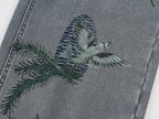 Magical garden floral flared hem jeans